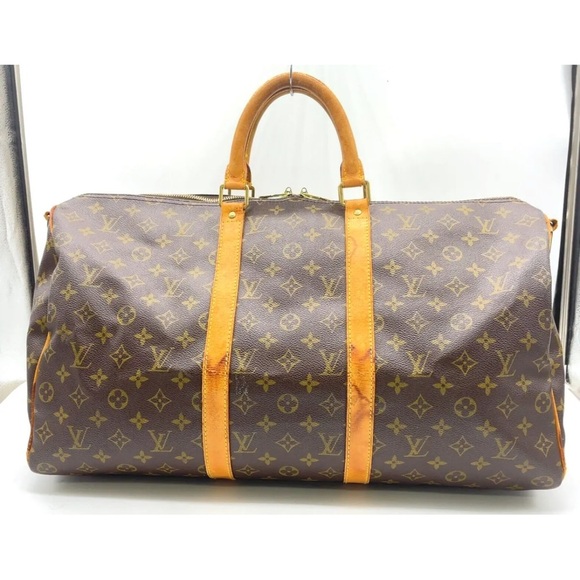 Auth LOUIS VUITTON Monogram Keepall Bandouliere 50 Boston Bag - Picture 4 of 16